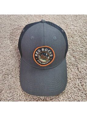 READ Red Rocks Colorado Trucker Hat YoColorado Meshback Snapback Cap Gray